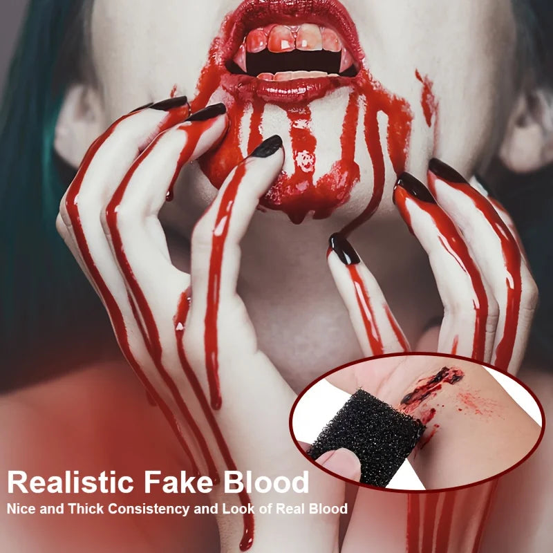 SFX Makeup Kit with Fake Blood Spray & Liquid Latex for Wounds & Special Effects