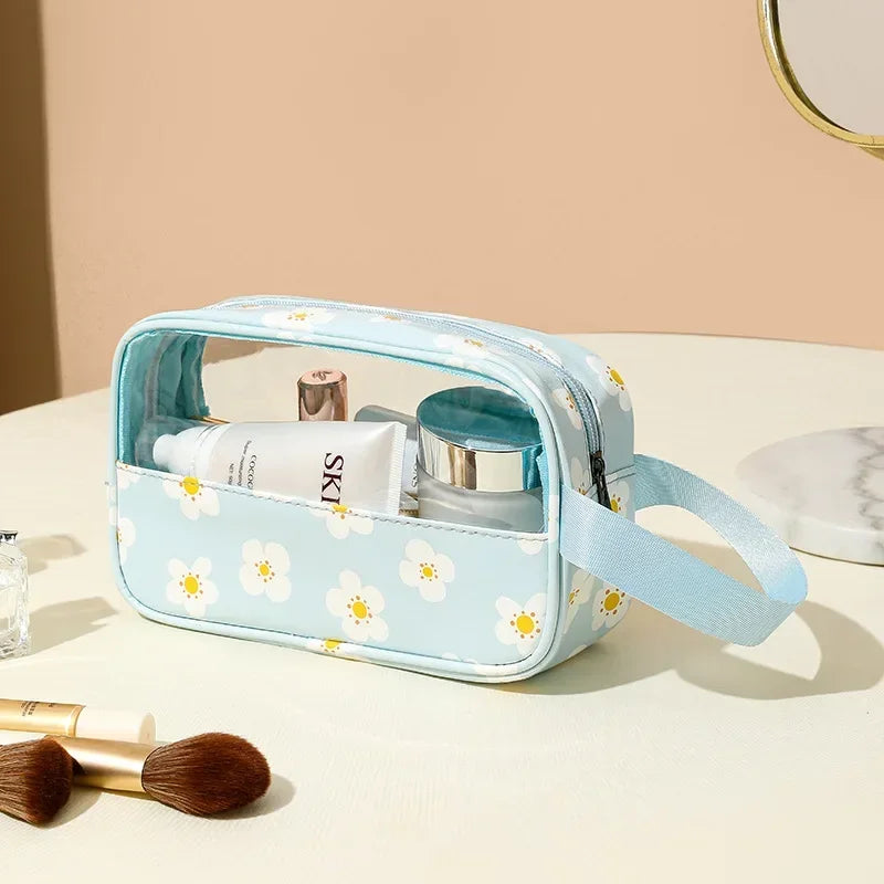 3-Piece Cosmetic Bag Set - Large Capacity Travel Makeup & Bath Wash Organizer