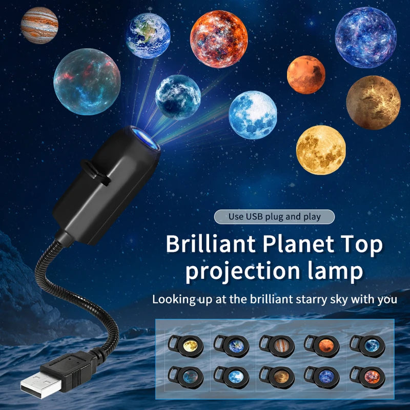 USB Projection Light Planet Halloween Ceiling Decoration Indoor Lamp