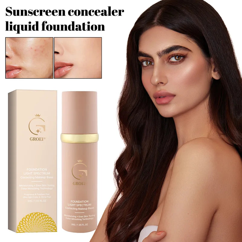 4-in-1 Liquid Foundation Concealer SPF 50 Hydrating Full Coverage Makeup Serum