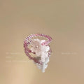 Romantic Beaded Flower Ring for Women Summer Spring Gift Jewelry Accessories