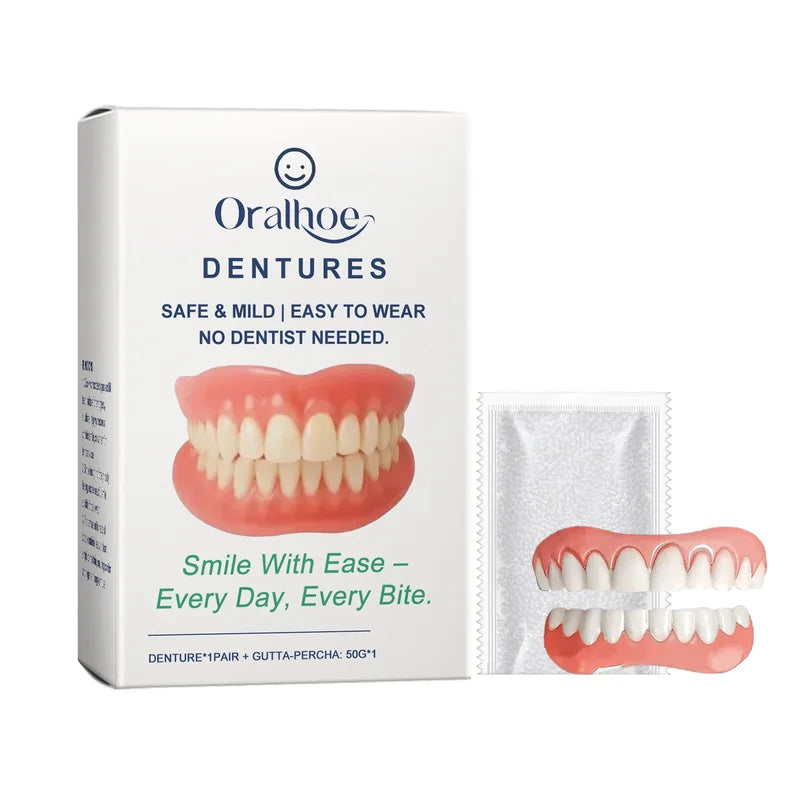 Denture Silicone Kit with Soft Fake Teeth for Emergency & Daily Use