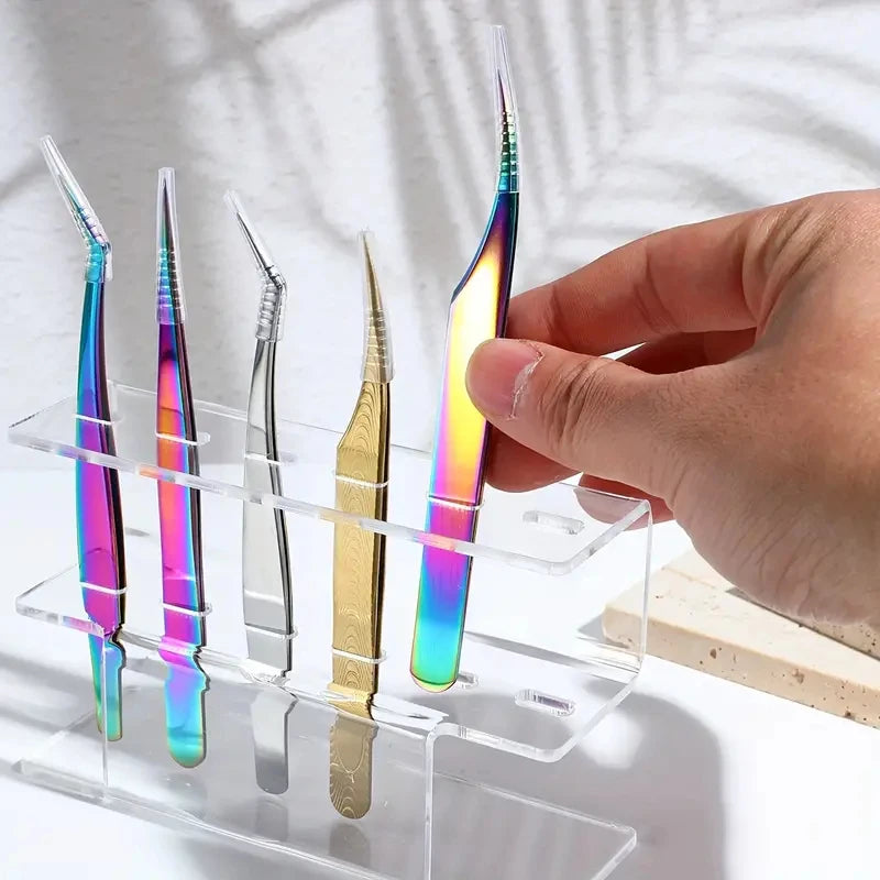 Acrylic Tweezer Storage Rack for Eyelash Extension Display & Organization