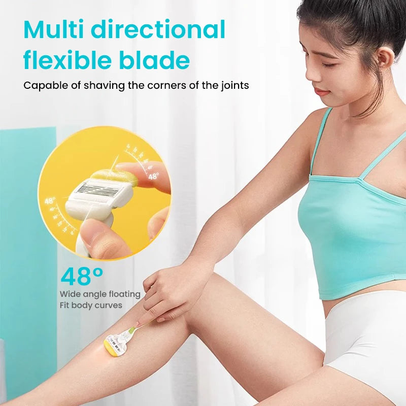 Women’s 5-Layer Moisture Bar Shaving Razor with Coconut Scent - Multiple Colors