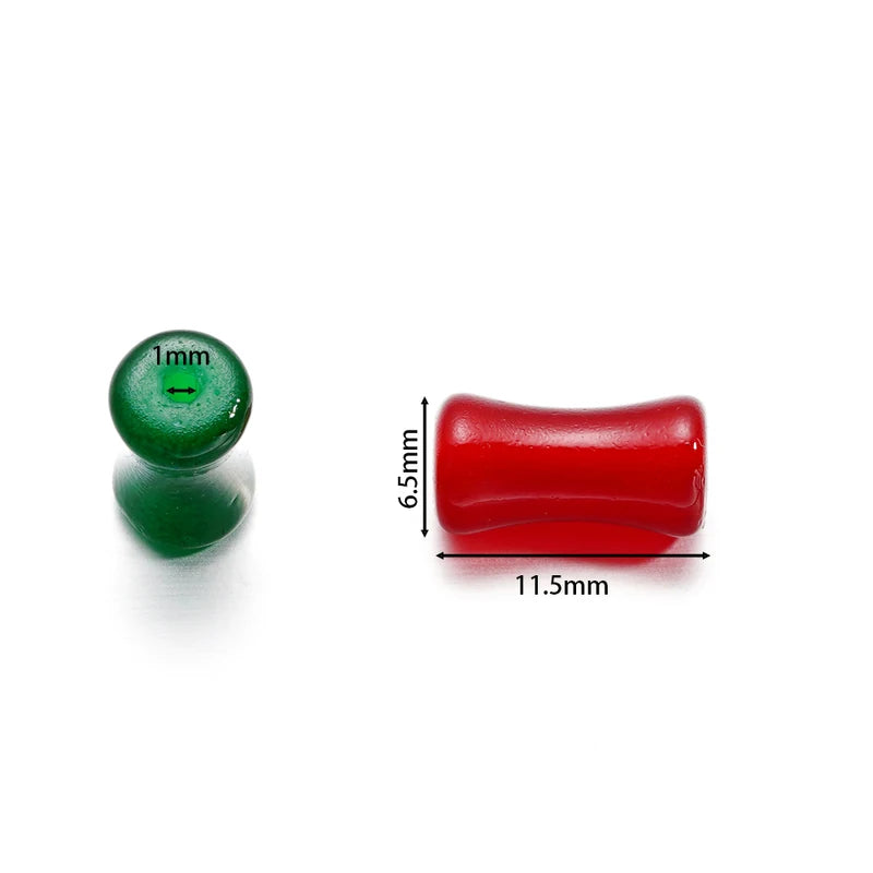 Imitation Jade Glass Beads 30Pcs for DIY Jewelry Making - Spacer Beads for Bracelets & Necklaces