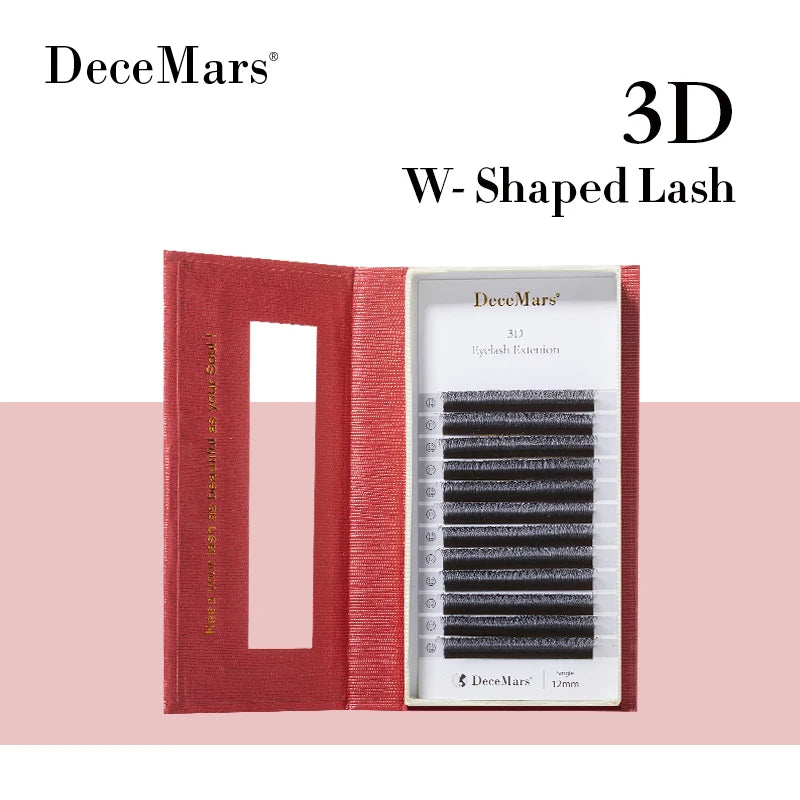 3D W-Shaped Eyelash Extensions - High-Quality False Lashes for Volume & Length
