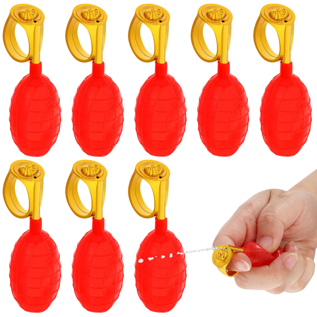 Water Squirt Ring Set - 3pcs Outdoor Indoor Prank Toys for Family Fun