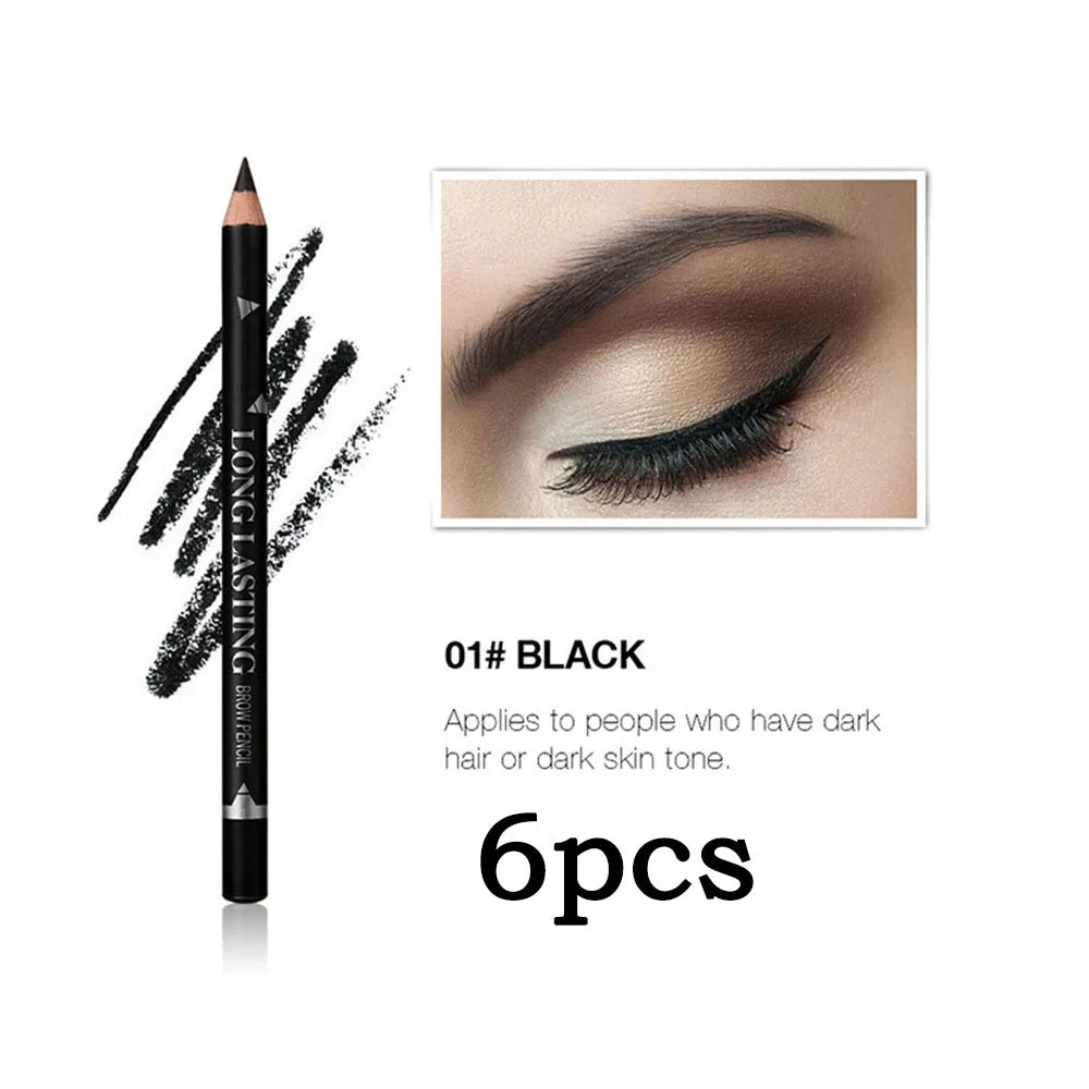 Long Lasting Waterproof Eyebrow Pencil & Eyeliner Set - Permanent Makeup Tools
