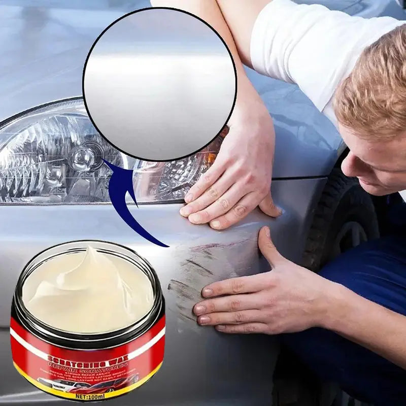 Car Scratch Repair Wax Kit with Sponge - 100ml Vehicle & Marine Paint Restorer