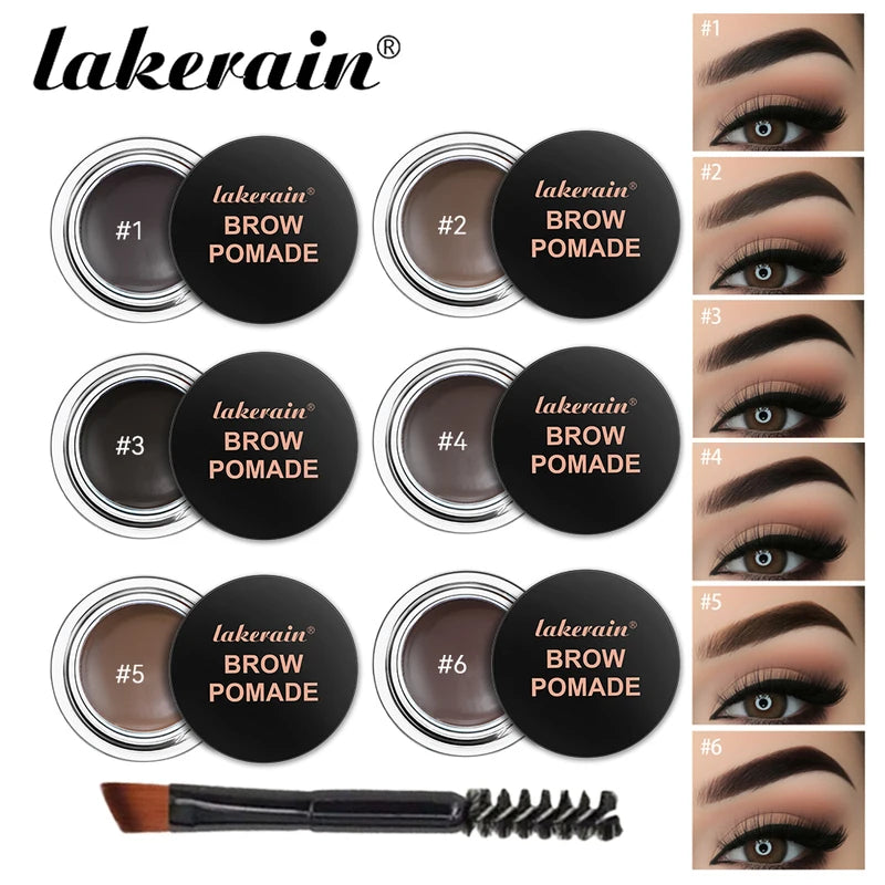 Waterproof Eyebrow Tint with Brush - Long-Lasting Natural Full-Pigment Brow Pomade