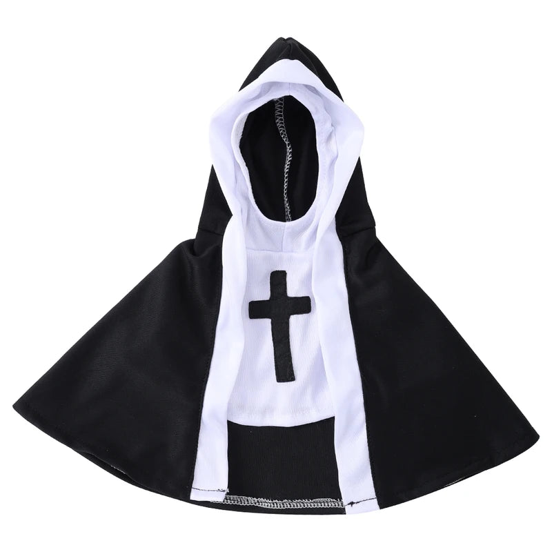 Halloween Pet Costume Nun Cosplay Outfit for Small Large Dogs & Cats