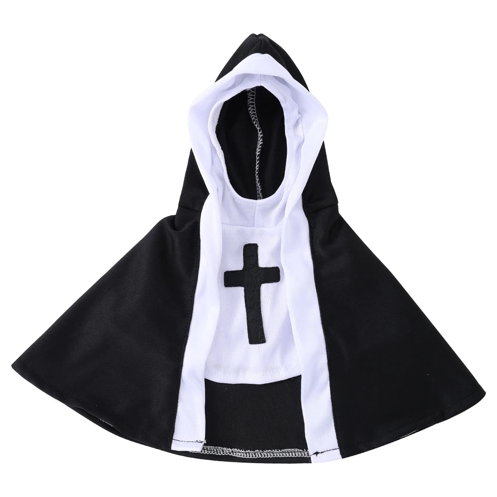 Halloween Pet Costume Nun Cosplay Outfit for Small Large Dogs & Cats