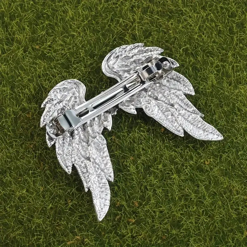 Halloween Angel Wing Hair Clip Spring Clip for Back of Head - Alloy Accessory