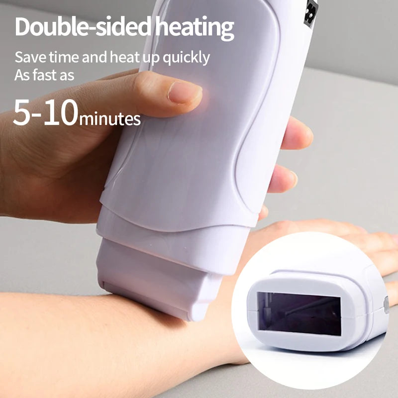Wax Heating Device for Hair Removal, Portable Wax Warmer with Roller - Whole Body Use