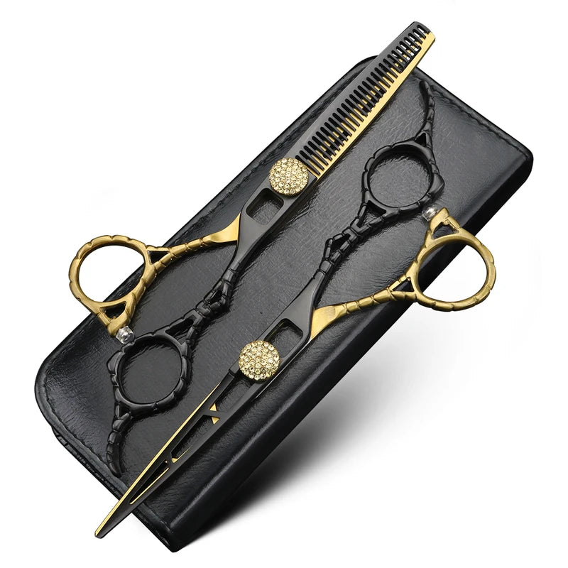 6-Inch Hair Cutting Scissors Thinning Hair Shears Barber Styling Tool