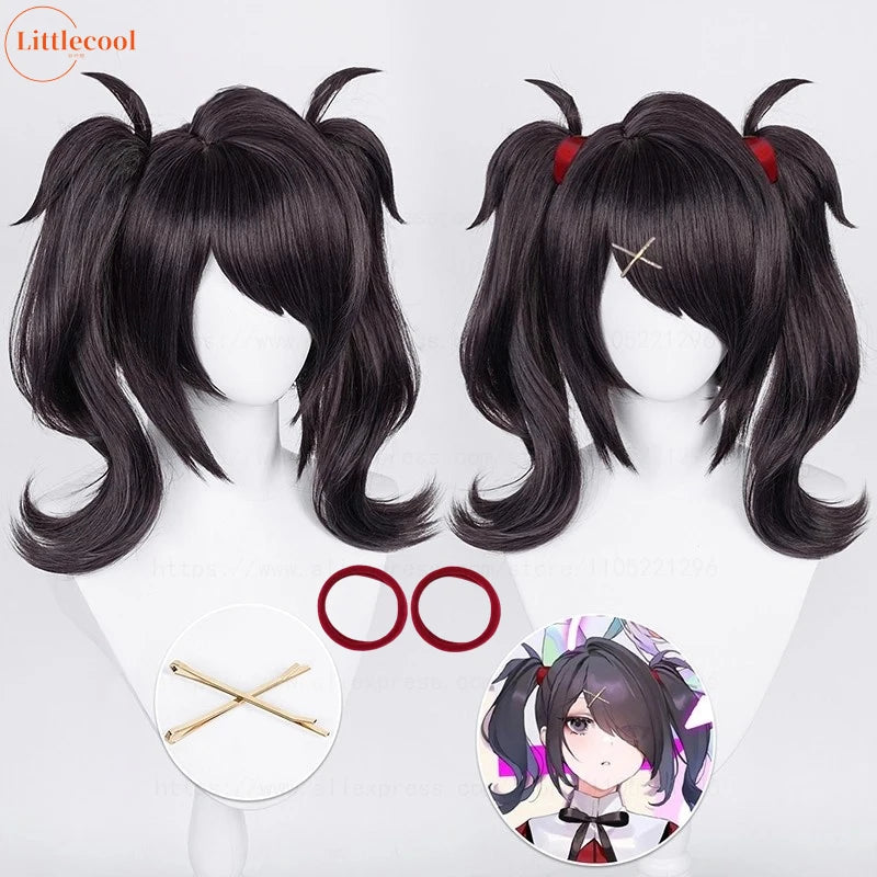 Anime Cosplay Wig with Clip Ponytails - Heat Resistant Synthetic Hair for Ame-chan & Game Characters