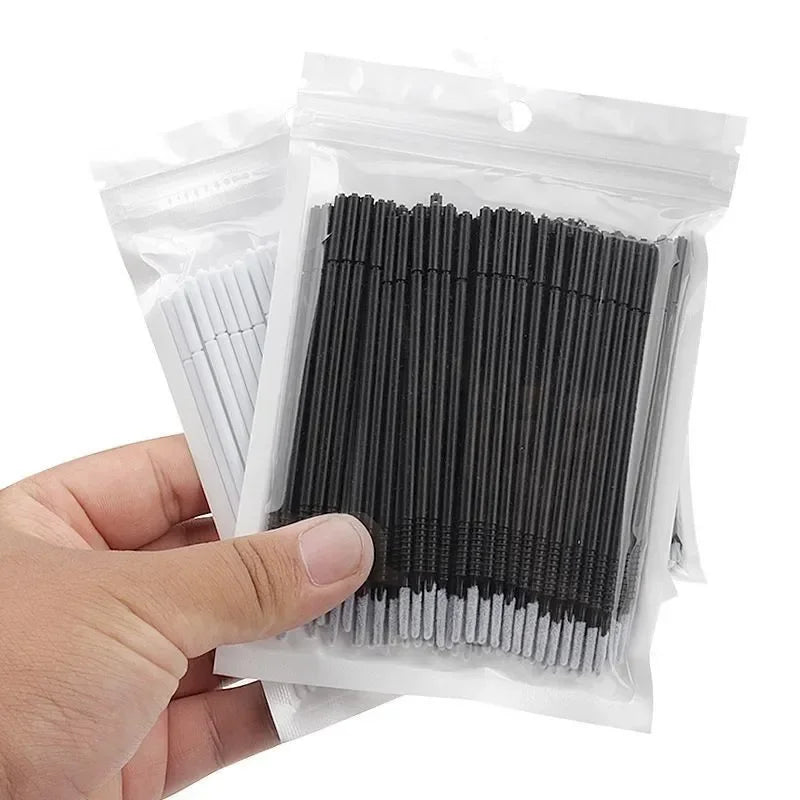 Disposable Spiral Mascara Brush Applicators Set - Microbrush Eyelash Extension Tools