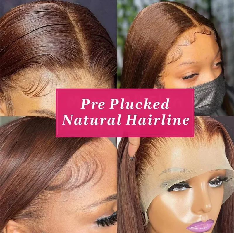 Long Straight Human Hair Wigs 13x4 13x6 HD Transparent Lace Frontal 46 Inch Women’s Hair