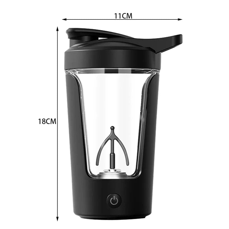 450ml Portable Electric Protein Shaker Bottle - Rechargeable Water & Meal Replacement Drink Mixer