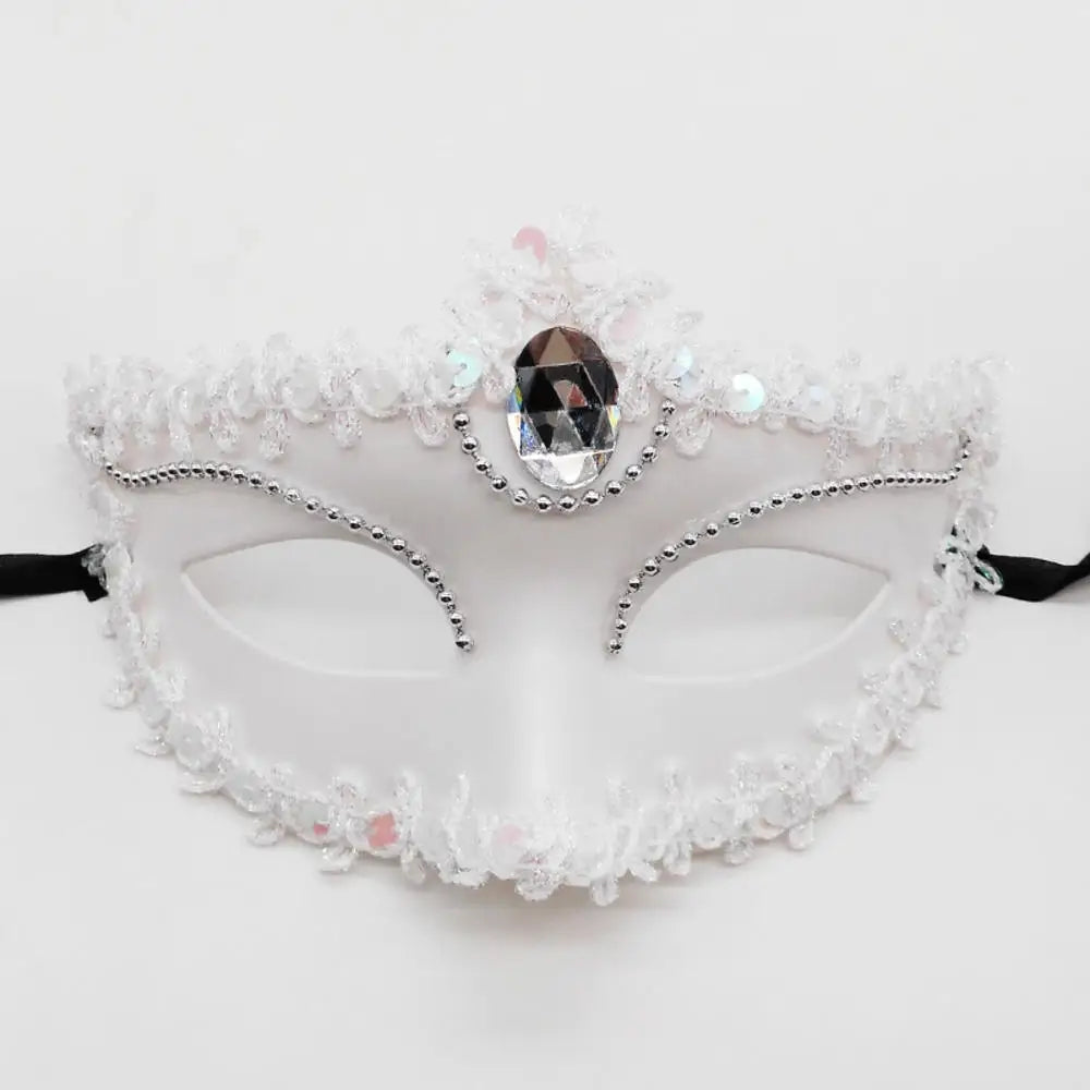Disco Ball Glitter Mirror Face Mask for Festivals & Parties, Reflective Costume Mask