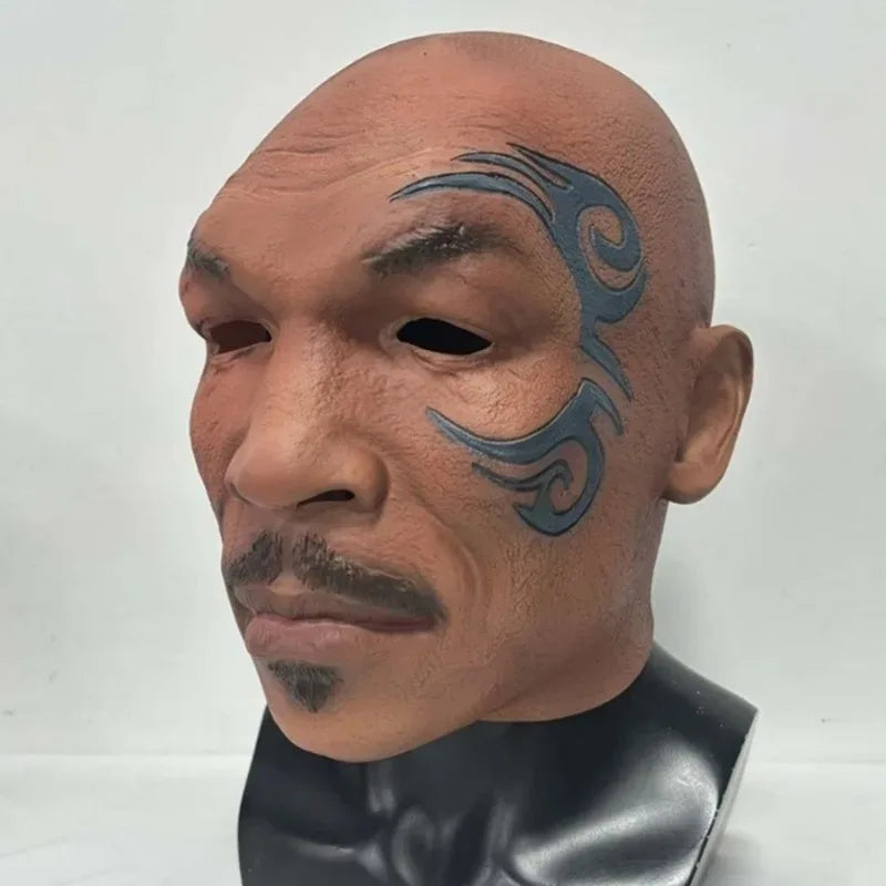 Funny Latex Headgear Mask for Boxing Champion Role Costume Halloween Party