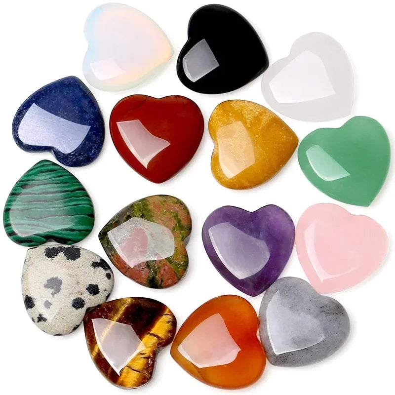 Heart Shape Natural Crystal Gravel Set for Home Decor and Healing - 10/20/30PCS