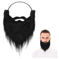 Fake Santa Beard for Parties Halloween Costume Accessory Long White Hair Black or Khaki