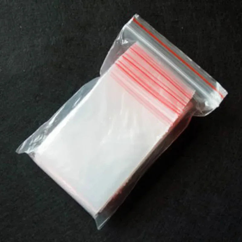 Clear Plastic Zip Lock Bags Assorted Sizes 100/200/300pcs Food Safe & Moistureproof