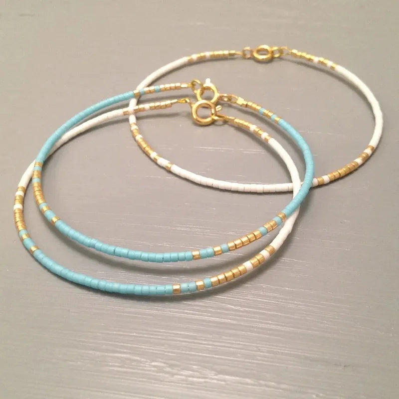 Dainty Beaded Bracelet for Women Jewelry Gift - Multiple Colors & Variants