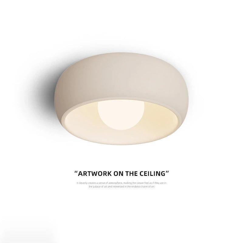 Modern Nordic Circular Ceiling Light for Balcony & Hallway - 30cm Diameter