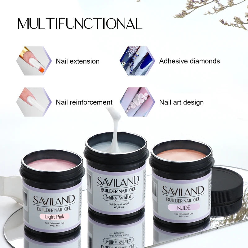 Builder Nail Gel Set 100g Multifunctional Nail Extension Polish for Salon & DIY
