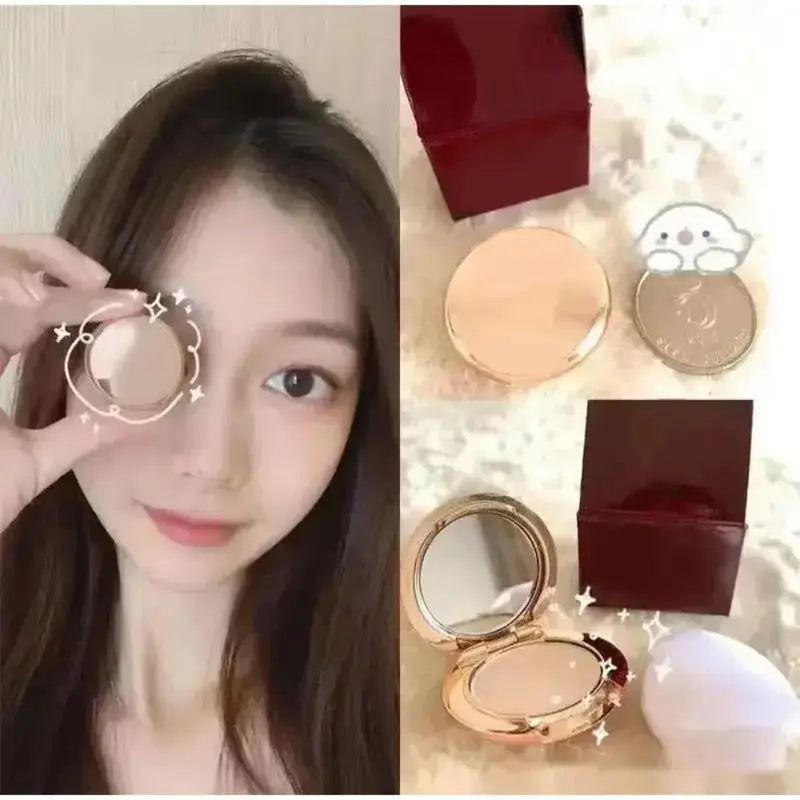 Mini Loose Setting Powder with Oil Control Waterproof Foundation for All Skin Types