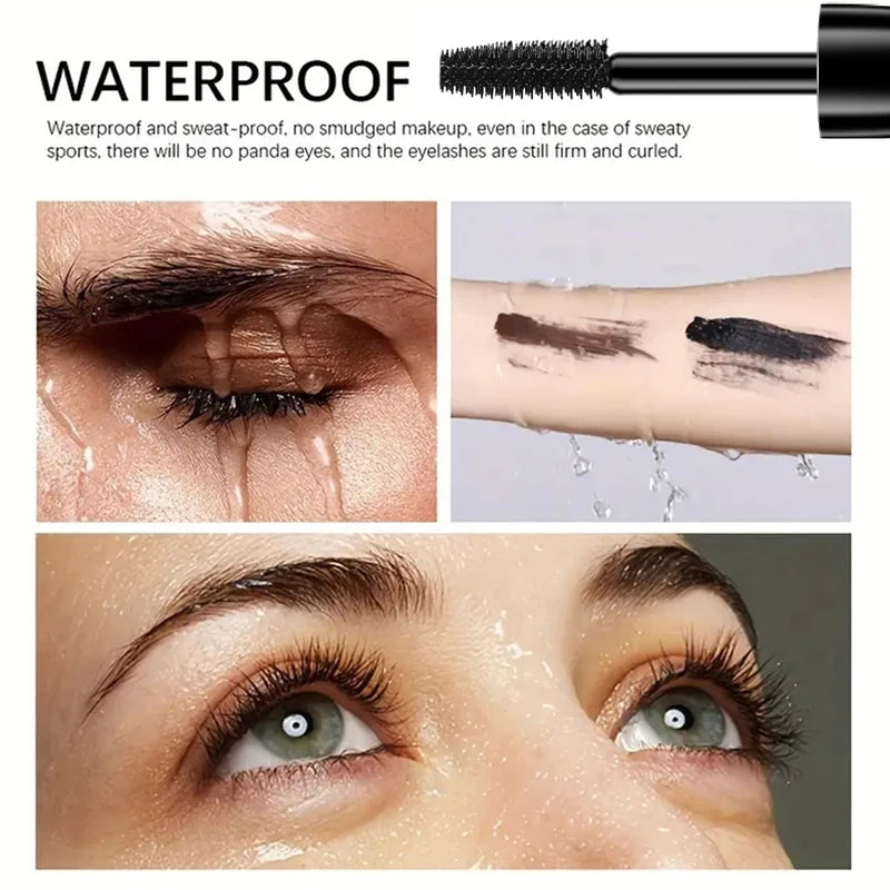 Black Waterproof 5D Mascara - Thickening, Lengthening, Curling, Long Lasting Liquid Lash Extension