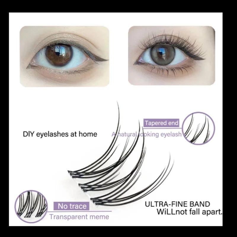 120 Bundles Mink False Eyelashes 3D Russian Cluster Makeup Extensions