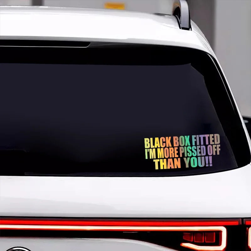 Car Fitted Sticker Black Box Funny Vinyl Decals for Auto Exterior Decoration