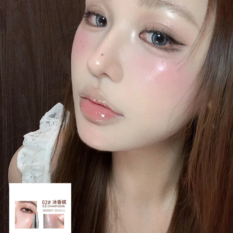 Waterproof Highlighter Stick for Face & Contouring - Brighten & Illuminate Makeup
