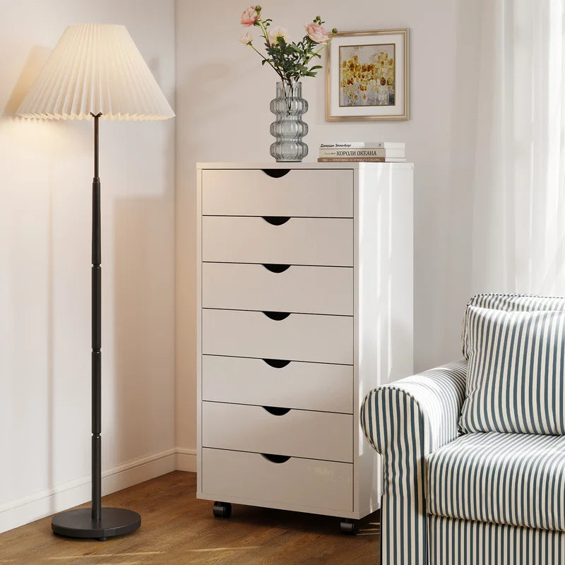 7-Drawer Vertical File Cabinet with Storage for Office and Home