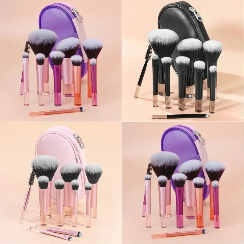 Makeup Brush Set 10 Pieces Soft Fluffy Professional Cosmetic Brushes for Face & Eyes