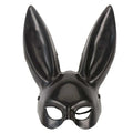 Black White Rabbit Mask for Halloween Party Cosplay Costume Bunny Ears Mask
