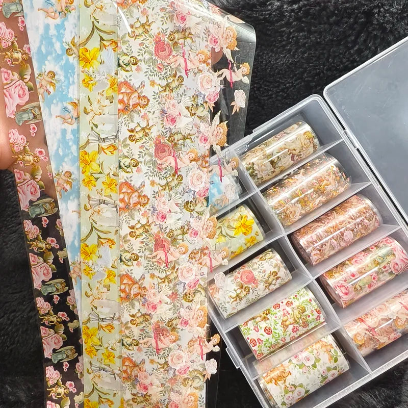Halloween Nail Foil Transfer Paper 10 Rolls Nail Art Stickers & Decals