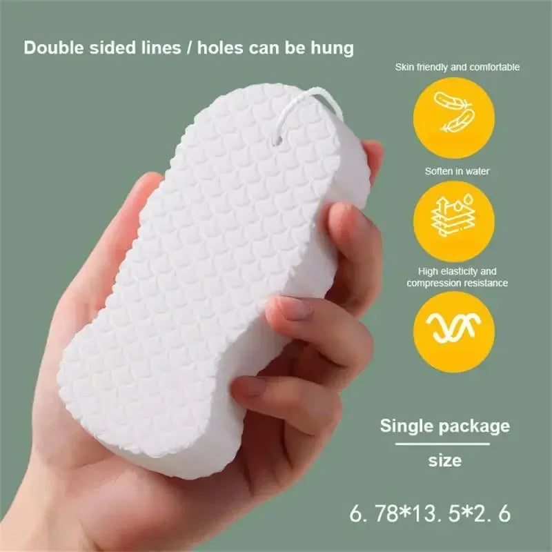 3D Exfoliating Bath Sponge Set with Soft Body Scrubber for Gentle Cleansing