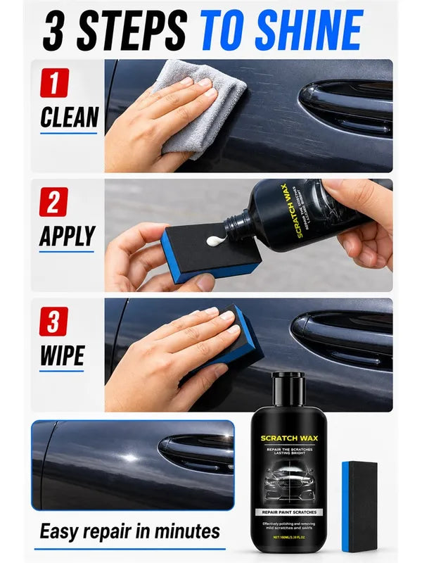 Car Scratch Repair Polish Wax - Removes Scratches & Protects Paint, Restores Gloss