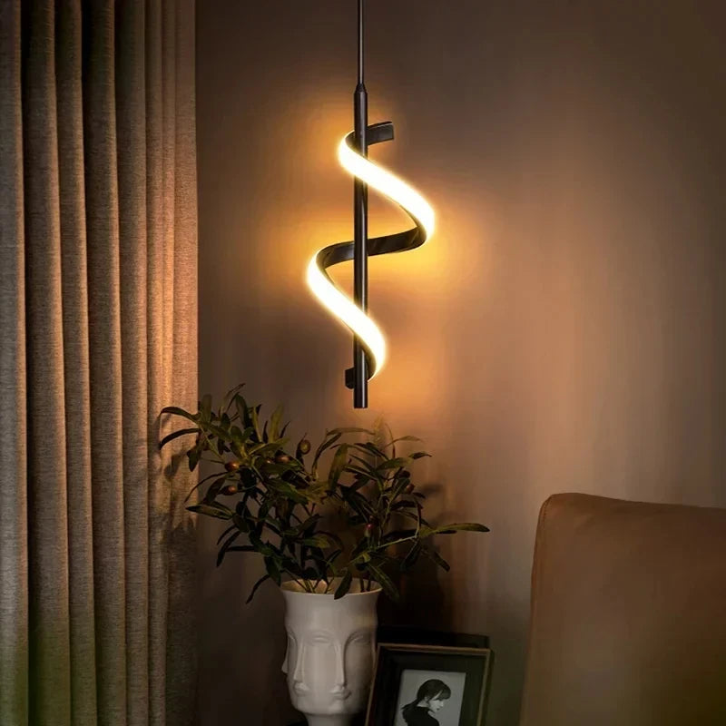 Minimalist LED Wall Lamp for Bedroom Living Room Corridor - Black White Gold