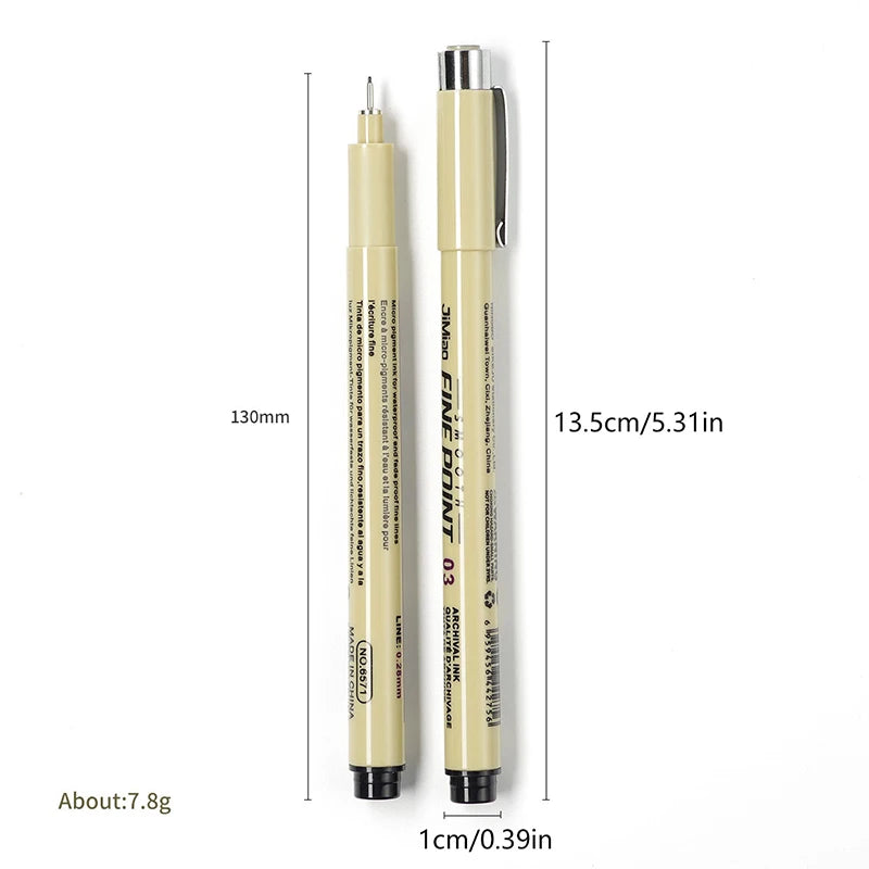 Waterproof Nail Art Graffiti Line Pen Set for Fine Pattern Drawing