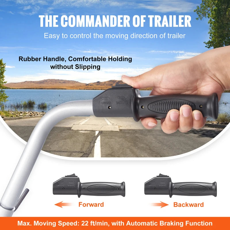 Electric Trailer Dolly 5000 lbs Capacity with 12V Motor & Adjustable Height