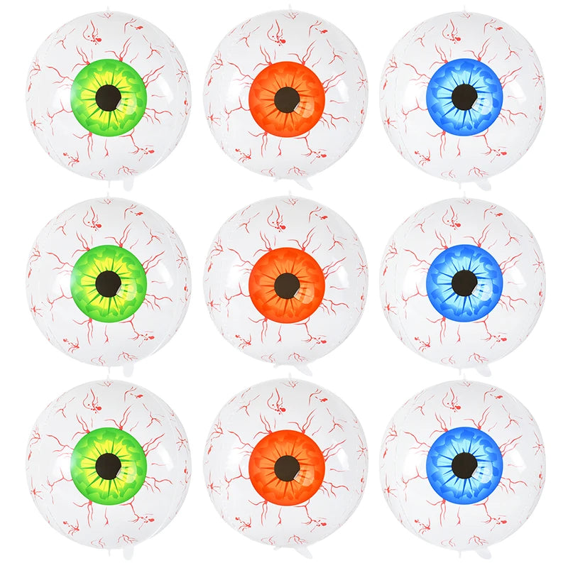 22-Inch Inflatable Halloween Eyeball Decorations Bloodshot Indoor Outdoor Garden Party Decor