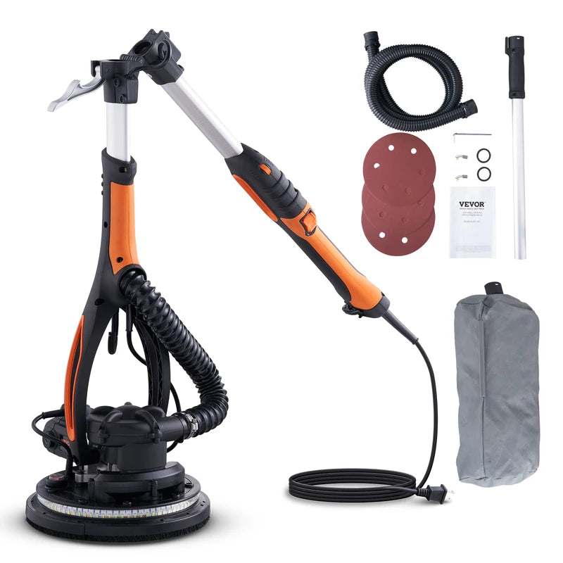 900W Drywall Sander with Dust Collection, Variable Speed & Self-Suction Handle