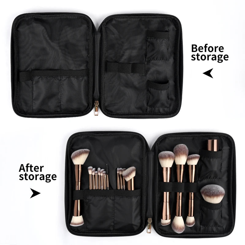 20-Piece Makeup Brush Set with Storage Bag - Foundation, Blush, Eyeshadow Tools