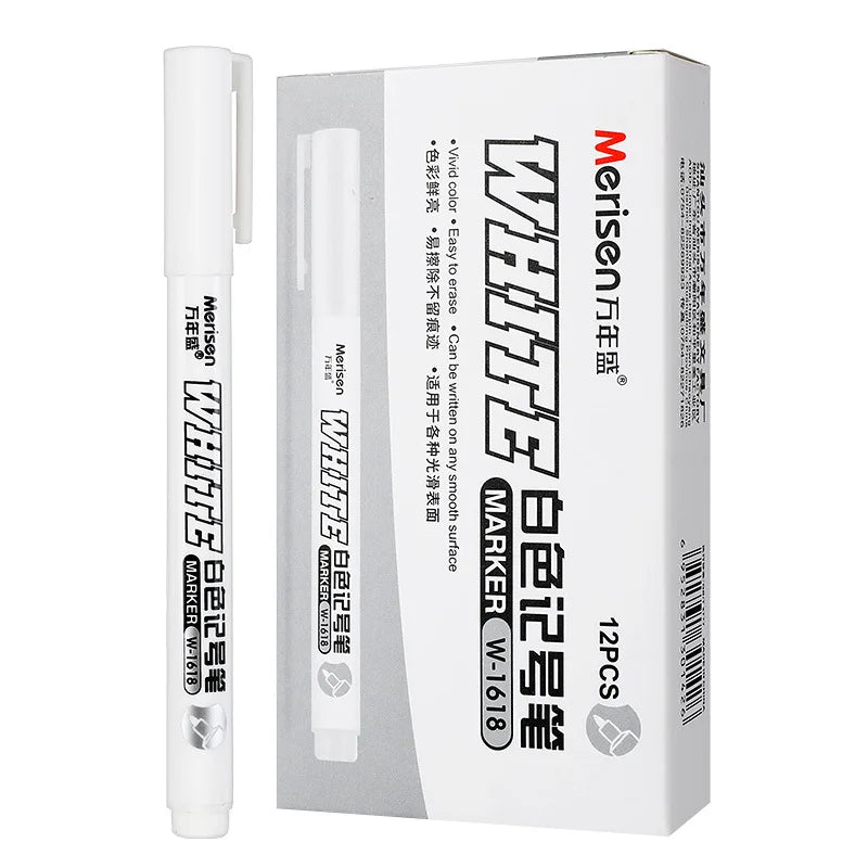 Permanent Paint Pen Set - Fine 1mm Tip Waterproof Oil-Based Graffiti Markers