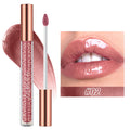 Hydrating Lip Gloss with Hyaluronic Acid and Glitter - Long Lasting Shine, Non-Stick, Natural Nude Finish